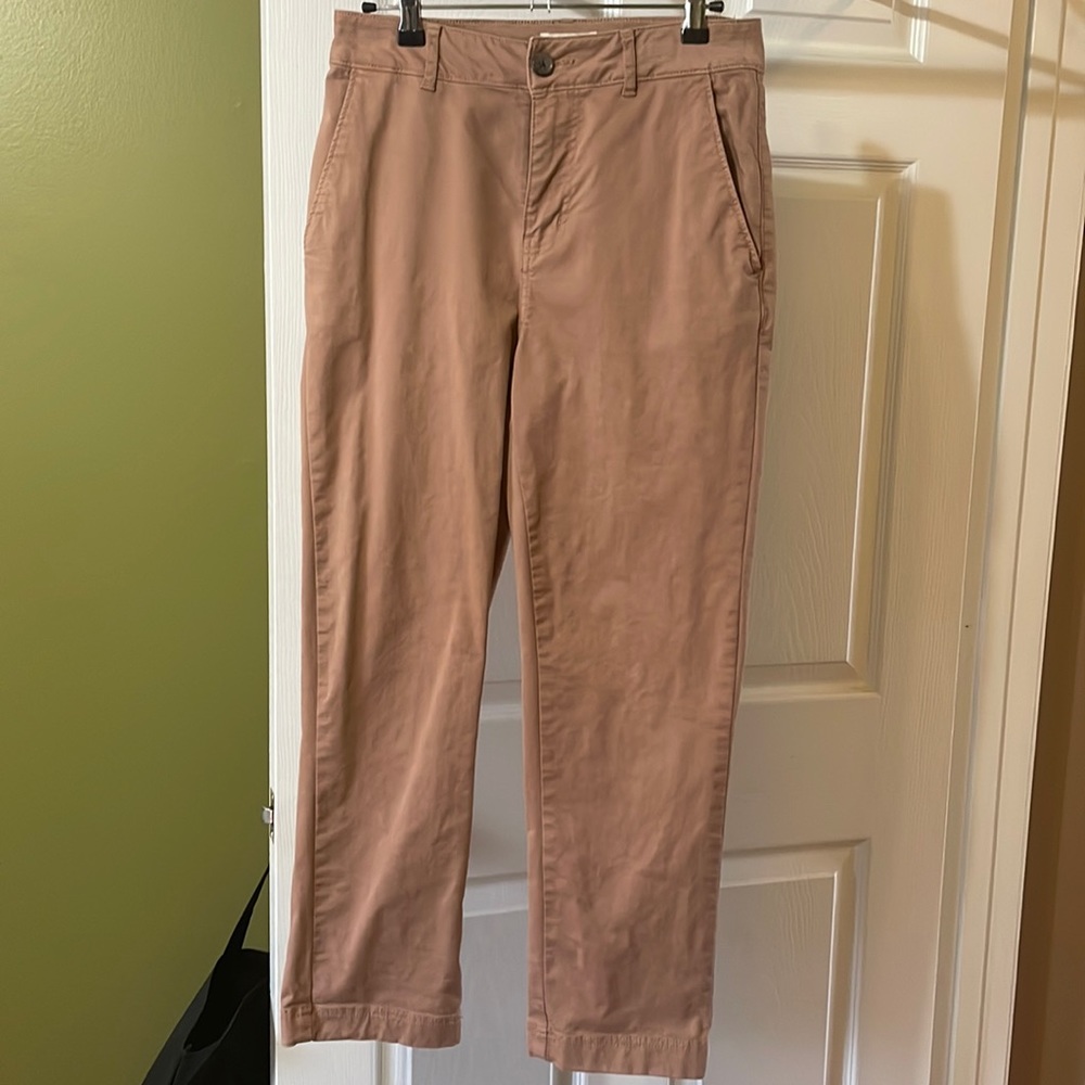 Goodthreads women’s high waisted straight leg brown clay color pants size‎ 4